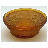 Vintage Paden City Amber Glass Army Hat Lidded Dish