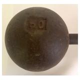 Antique 50 Pound Dumbbell Weight