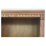 Double Wooden Bookcase with Adjustable Shelves