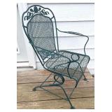 Wrought Iron Glass Top Table and 4 Chairs