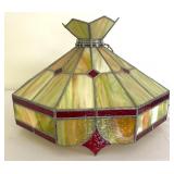 Vintage Stained Glass/Resin Light Fixture