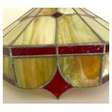 Vintage Stained Glass/Resin Light Fixture