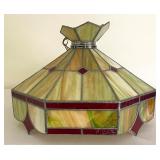 Vintage Stained Glass/Resin Light Fixture