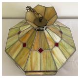 Vintage Stained Glass/Resin Light Fixture