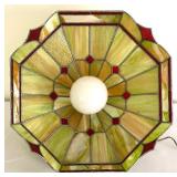 Vintage Stained Glass/Resin Light Fixture
