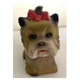 Six Vintage Flocked Felt Bobble Head Animals