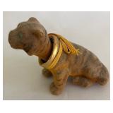 Six Vintage Flocked Felt Bobble Head Animals