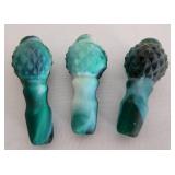 Collections of Imperial Slag Glass and Crystal Bottle Stoppers