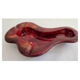 Vintage Signed Boyd Slag Glass Ashtray