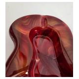 Vintage Signed Boyd Slag Glass Ashtray