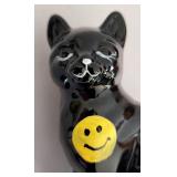 Set of Four Signed Fenton Happy Face Cat Figurines