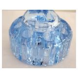 Lovely Periwinkle-Hued Bashful Charlotte with Floral Frog Base