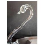 Duncan and Miller Glass Swan Trio