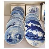 Wide variety of Porsgrund Dated Plates & Cups Some in Original Boxes