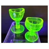 Quartet of Eye Wash Cups, Including Uranium Glass Options