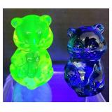 Pair of Fenton Bear Figures