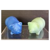 Trio of Fenton Pig Figures