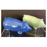 Trio of Fenton Pig Figures