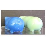 Trio of Fenton Pig Figures