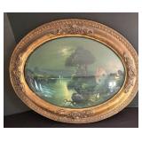 Vintage Framed Lake Scene