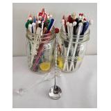 Collection of Vintage Mini Commemorative Trays + Stir Sticks