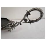 Ornate Pewter-Like Candleholder Plus More