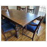 Vintage Dining Room Table and Six Chairs