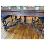 Vintage Dining Room Table and Six Chairs