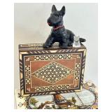 Vintage Treasures and Trinkets including Delft Porcelain Dresser Box