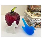 Vintage Treasures and Trinkets including Delft Porcelain Dresser Box