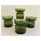 Set of Four Vintage Glass Dansk Votive Candle Holders