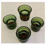 Set of Four Vintage Glass Dansk Votive Candle Holders
