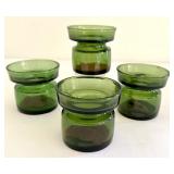 Set of Four Vintage Glass Dansk Votive Candle Holders
