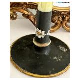 Vintage Wall Mirror and Pair of Vintage Decorative Candle Holders