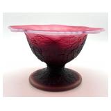Gorgeous Fenton Glass Christmas Compote