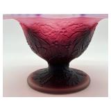 Gorgeous Fenton Glass Christmas Compote