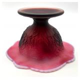 Gorgeous Fenton Glass Christmas Compote