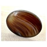 Antique Slag Glass Hat Pin