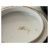 Antique Portrait Hand Painted Vanity Jar