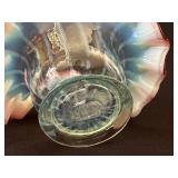 Antique Victorian Opalescent Glass Basket