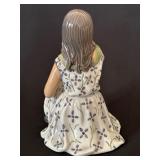 Vintage Dahl Jensen Porcelain "Anne" with Bird Figurine No. 1366