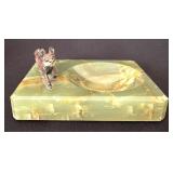 Vintage Austrian Cold Painted Bronze Fox Desk Tidy
