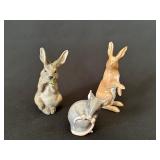 Three Vintage Danish Porcelain Animal Figurines