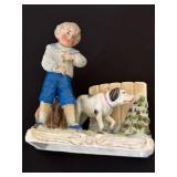 Antique German Fairing Porcelain Match Strike Holder