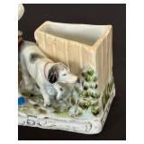 Antique German Fairing Porcelain Match Strike Holder