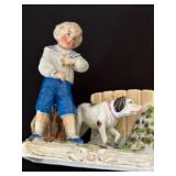 Antique German Fairing Porcelain Match Strike Holder