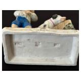 Antique German Fairing Porcelain Match Strike Holder