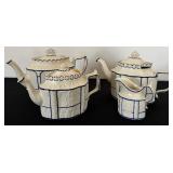 Antique Castleford Teapots and Creamer