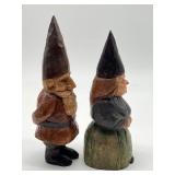 Two Vintage Hand Carved Norwegian Figurines