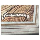 Vintage Framed Drawing by Arthur Hoff